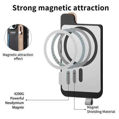 For iPhone 16 Pro Max Case Wristband Kickstand Leather+TPU Phone Cover Detachable Card Holder