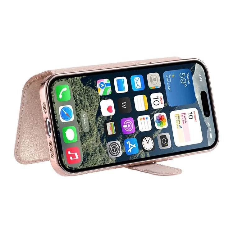 CASENEO For iPhone 16 Pro Max Case with Lens Film TPU Inner Shell Detachable Leather Phone Cover