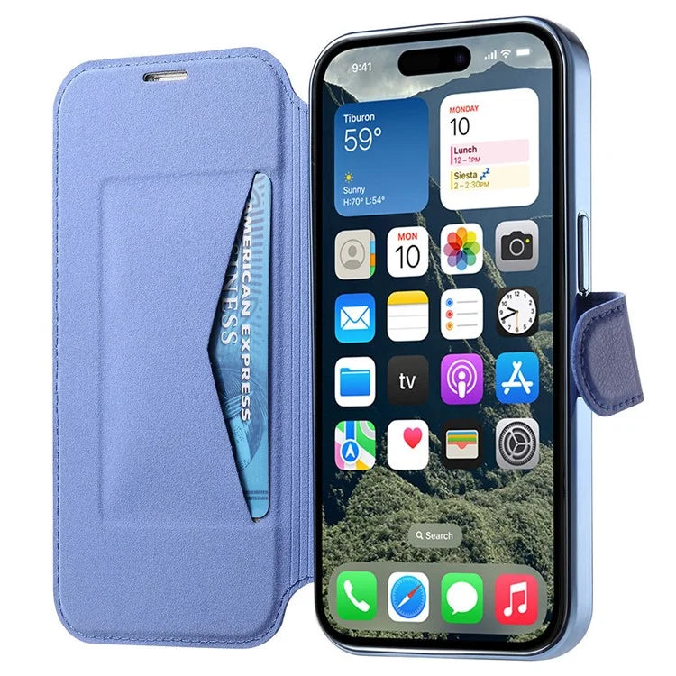 CASENEO For iPhone 16 Pro Max Case with Lens Film TPU Inner Shell Detachable Leather Phone Cover