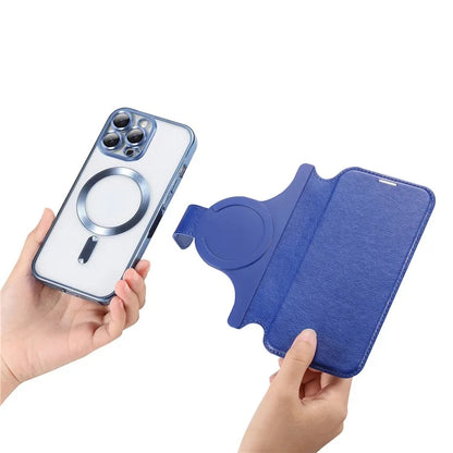 CASENEO For iPhone 16 Pro Max Case with Lens Film TPU Inner Shell Detachable Leather Phone Cover
