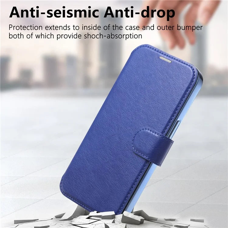 CASENEO For iPhone 16 Pro Max Case with Lens Film TPU Inner Shell Detachable Leather Phone Cover