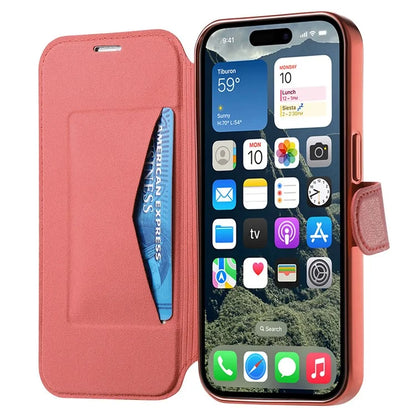 CASENEO For iPhone 16 Pro Max Case with Lens Film TPU Inner Shell Detachable Leather Phone Cover