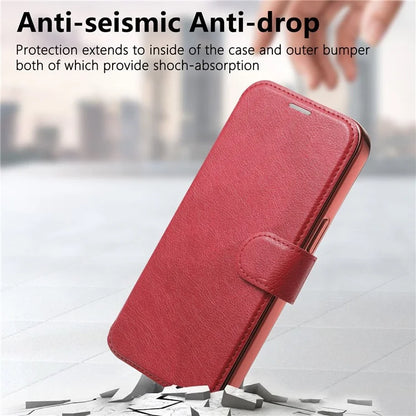 CASENEO For iPhone 16 Pro Max Case with Lens Film TPU Inner Shell Detachable Leather Phone Cover