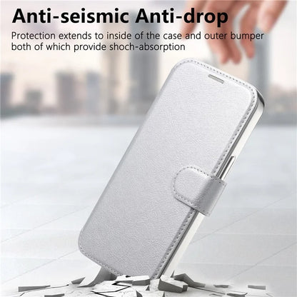 CASENEO For iPhone 16 Pro Max Case with Lens Film TPU Inner Shell Detachable Leather Phone Cover