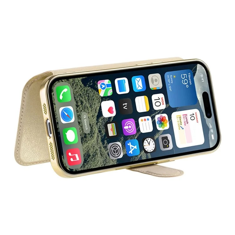 CASENEO For iPhone 16 Pro Max Case with Lens Film TPU Inner Shell Detachable Leather Phone Cover