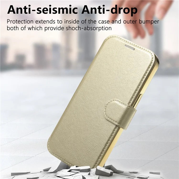 CASENEO For iPhone 16 Pro Max Case with Lens Film TPU Inner Shell Detachable Leather Phone Cover