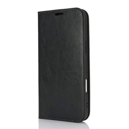 For iPhone 16 Case Crazy Horse Texture Split Leather Wallet Phone Cover