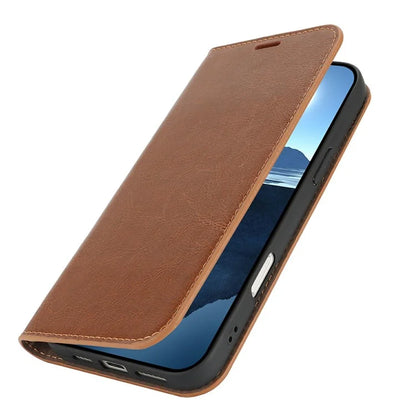 For iPhone 16 Plus Case Crazy Horse Texture Split Leather Wallet Phone Cover
