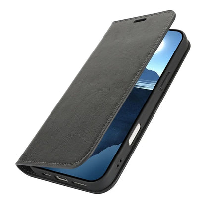 For iPhone 16 Pro Case Crazy Horse Texture Split Leather Wallet Phone Cover