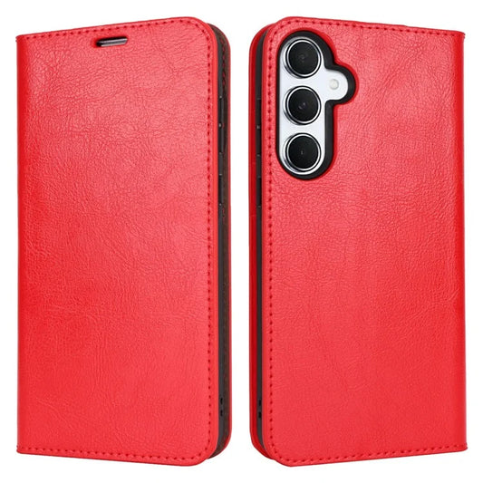 For Samsung Galaxy S24 FE Case Crazy Horse Texture Split Leather Wallet Phone Cover