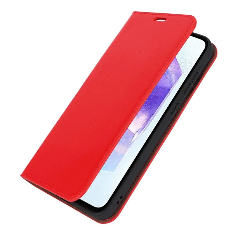 For Samsung Galaxy S24 FE Case Crazy Horse Texture Split Leather Wallet Phone Cover
