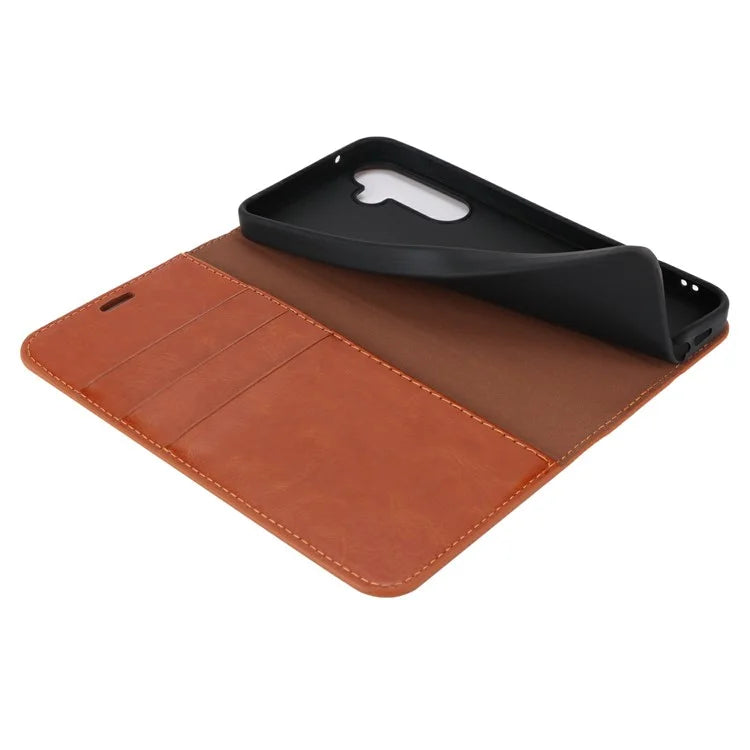 For Samsung Galaxy S24 FE Case Crazy Horse Texture Split Leather Wallet Phone Cover