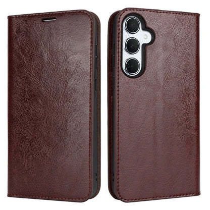 For Samsung Galaxy S24 FE Case Crazy Horse Texture Split Leather Wallet Phone Cover