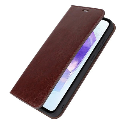 For Samsung Galaxy S24 FE Case Crazy Horse Texture Split Leather Wallet Phone Cover