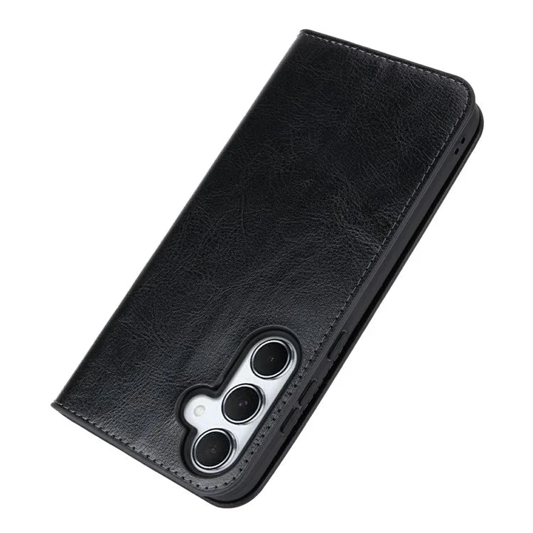 For Samsung Galaxy S24 FE Case Crazy Horse Texture Split Leather Wallet Phone Cover