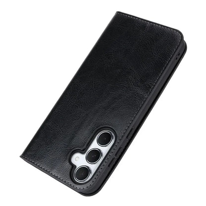For Samsung Galaxy S24 FE Case Crazy Horse Texture Split Leather Wallet Phone Cover