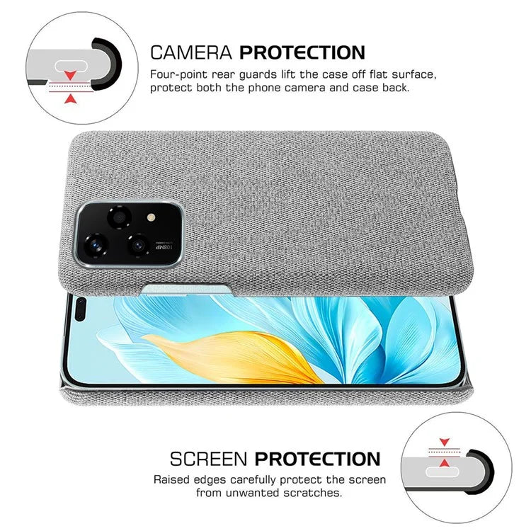 For Honor 200 Lite Case Cloth Texture Anti-Scratch Protective PC Phone Cover