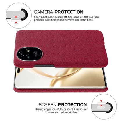 For Honor 200 Pro 5G Case Cloth Texture Anti-Scratch Protective PC Phone Cover