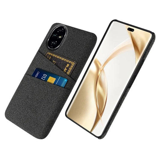 For Honor 200 Pro 5G Case Cloth + PC Hard Phone Cover with Dual Card Slots