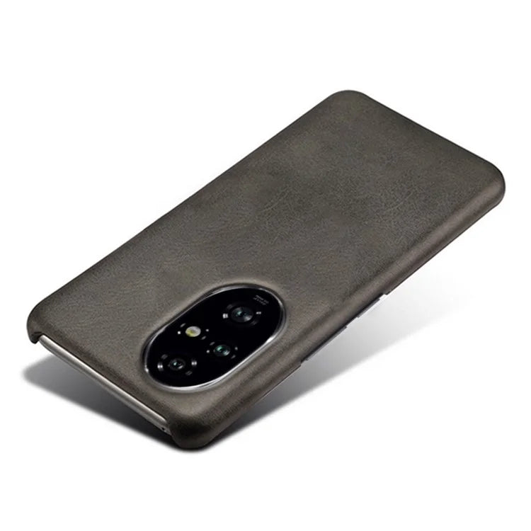 For Honor 200 Pro 5G Case Calf Texture PU Leather Hard PC Protective Phone Cover
