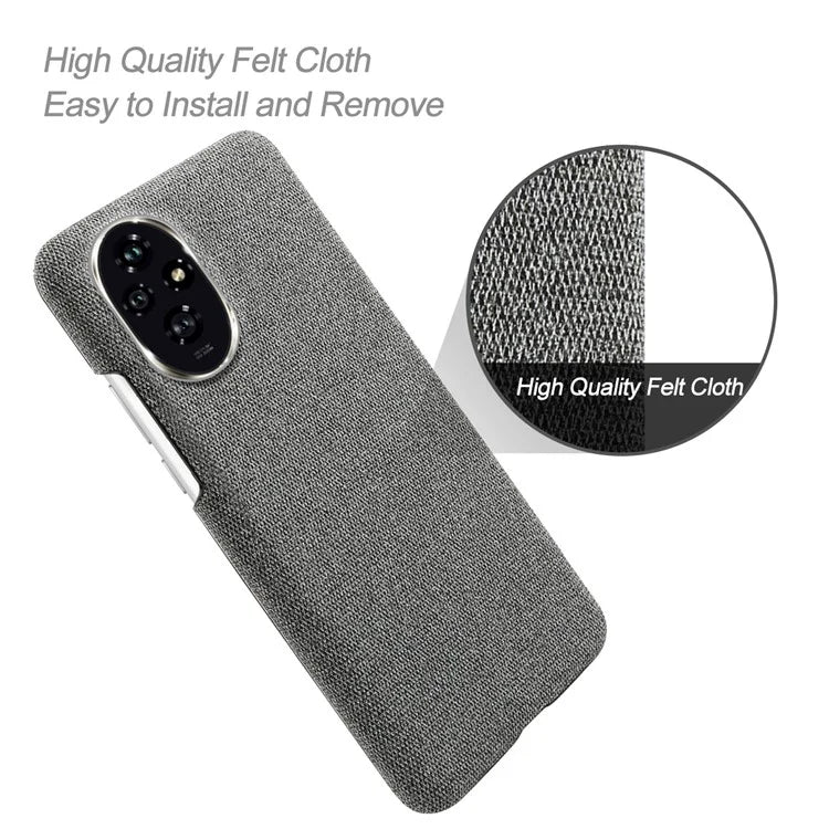 For Honor 200 5G Case Cloth Texture Anti-Scratch Protective PC Phone Cover
