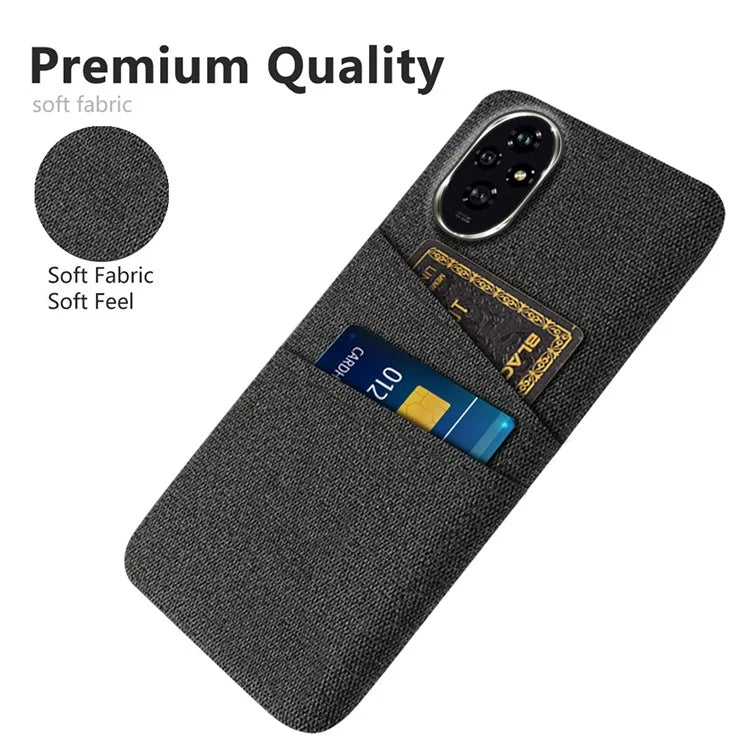 For Honor 200 5G Case Cloth + PC Hard Phone Cover with Dual Card Slots