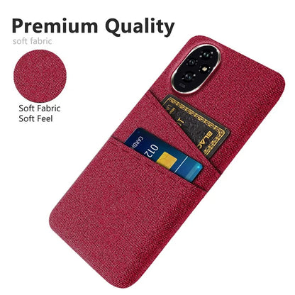 For Honor 200 5G Case Cloth + PC Hard Phone Cover with Dual Card Slots
