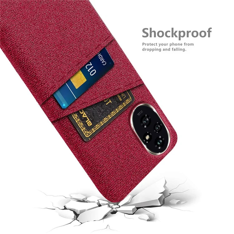 For Honor 200 5G Case Cloth + PC Hard Phone Cover with Dual Card Slots