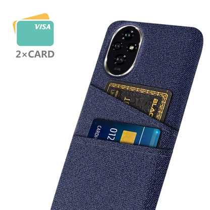 For Honor 200 5G Case Cloth + PC Hard Phone Cover with Dual Card Slots