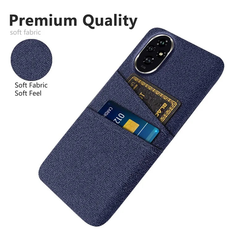 For Honor 200 5G Case Cloth + PC Hard Phone Cover with Dual Card Slots