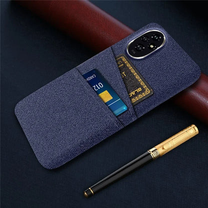 For Honor 200 5G Case Cloth + PC Hard Phone Cover with Dual Card Slots
