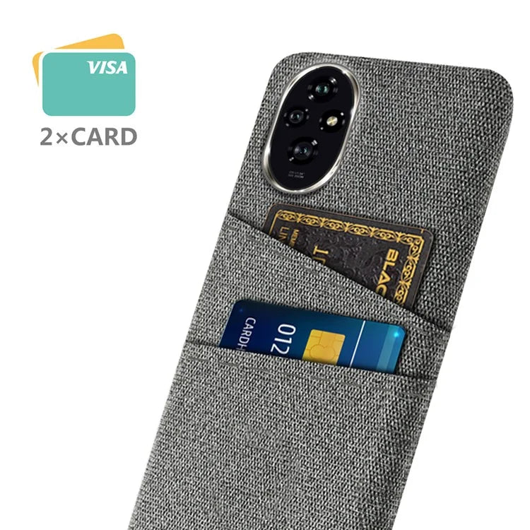 For Honor 200 5G Case Cloth + PC Hard Phone Cover with Dual Card Slots