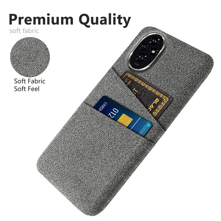 For Honor 200 5G Case Cloth + PC Hard Phone Cover with Dual Card Slots