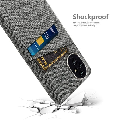 For Honor 200 5G Case Cloth + PC Hard Phone Cover with Dual Card Slots