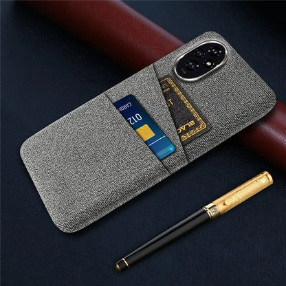 For Honor 200 5G Case Cloth + PC Hard Phone Cover with Dual Card Slots