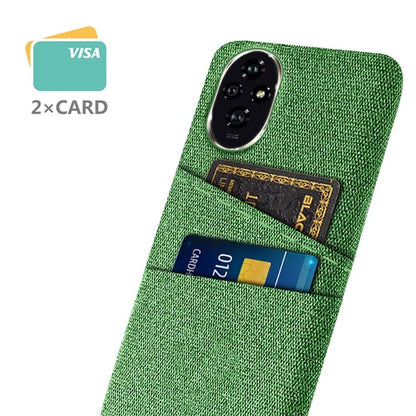 For Honor 200 5G Case Cloth + PC Hard Phone Cover with Dual Card Slots
