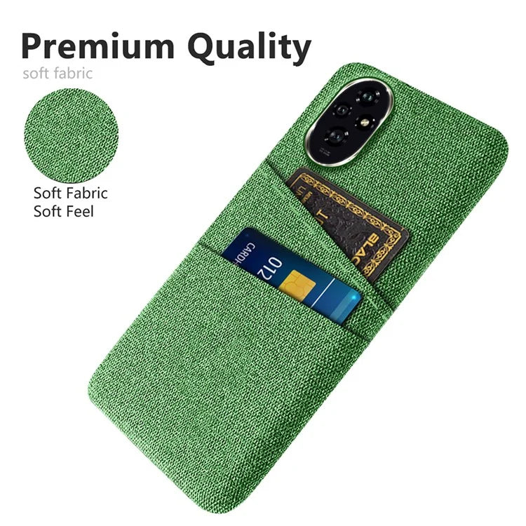 For Honor 200 5G Case Cloth + PC Hard Phone Cover with Dual Card Slots