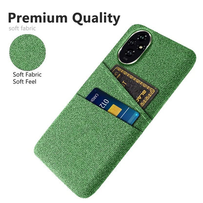 For Honor 200 5G Case Cloth + PC Hard Phone Cover with Dual Card Slots