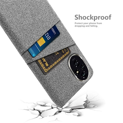 For Honor 200 5G Case Cloth + PC Hard Phone Cover with Dual Card Slots