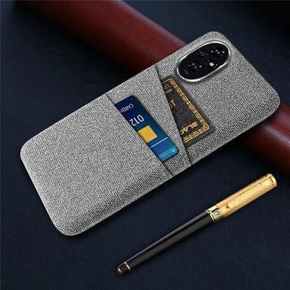 For Honor 200 5G Case Cloth + PC Hard Phone Cover with Dual Card Slots