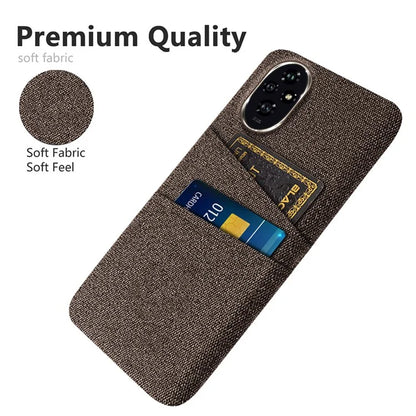 For Honor 200 5G Case Cloth + PC Hard Phone Cover with Dual Card Slots