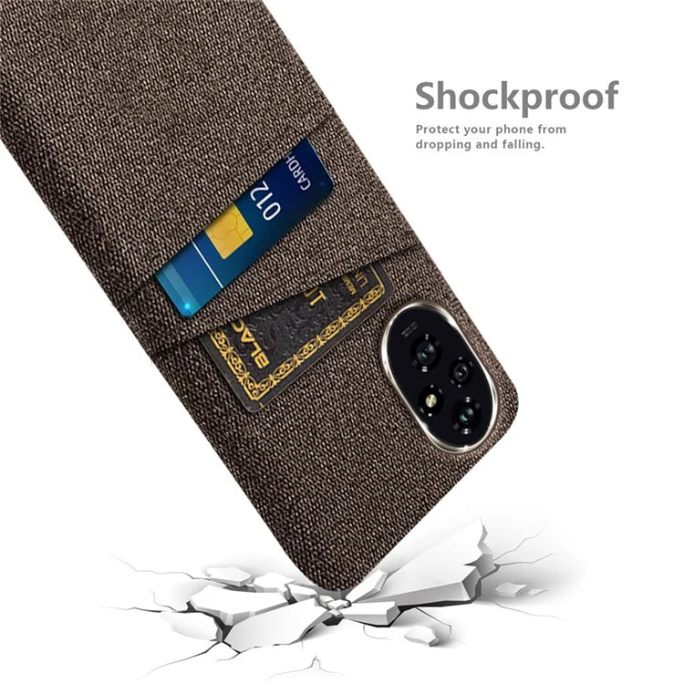 For Honor 200 5G Case Cloth + PC Hard Phone Cover with Dual Card Slots