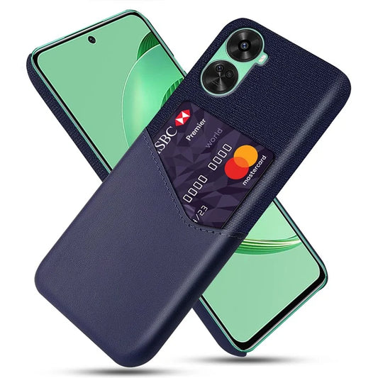 For Huawei nova 12 SE 4G / nova 11 SE Case PU Leather Card Slot Cloth Texture Hard PC Phone Cover