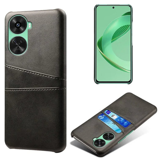 For Huawei nova 12 SE 4G / nova 11 SE Case Dual Card Slots PU Leather + Hard PC Phone Cover