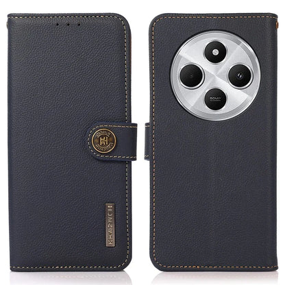 KHAZNEH For Xiaomi Redmi 14C 4G Case Genuine Cow Leather Wallet Phone Cover
