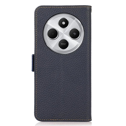 KHAZNEH For Xiaomi Redmi 14C 4G Phone Case Genuine Cow Leather Cover RFID Blocking