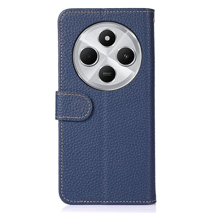 KHAZNEH For Xiaomi Redmi 14C 4G Phone Case Genuine Cow Leather Flip Cover