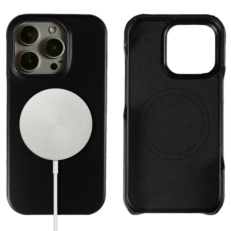For iPhone 16 Pro Max Case Compatible with MagSafe Corrugated Texture Hard PC Matte Phone Cover