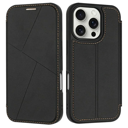 For iPhone 16 Pro Max Case Magnetic Closure Card Slot Leather Flip Phone Cover