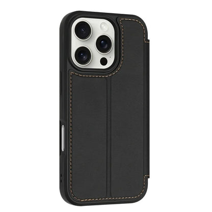 For iPhone 16 Pro Max Case Magnetic Closure Card Slot Leather Flip Phone Cover